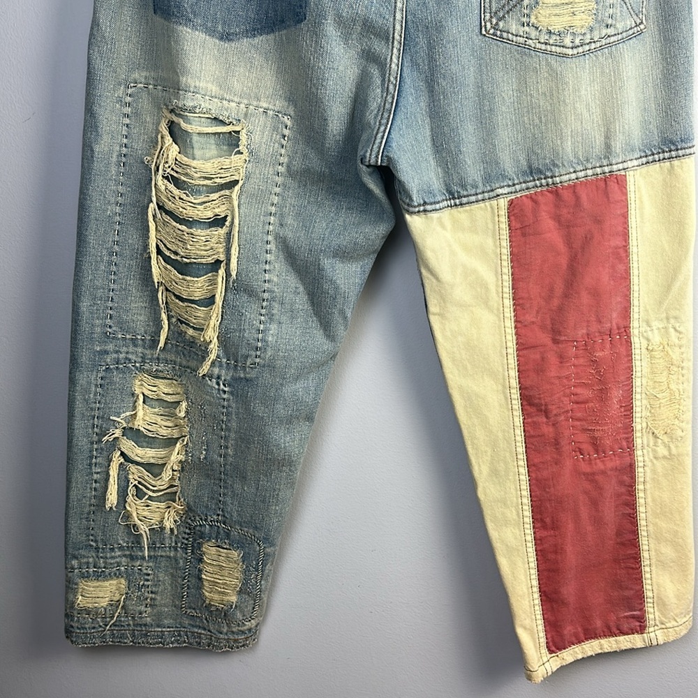 Magnolia Pearl Miners Denim in Americana OS Bohemian Oversized Relaxed Boho Jean - Picture 8 of 16